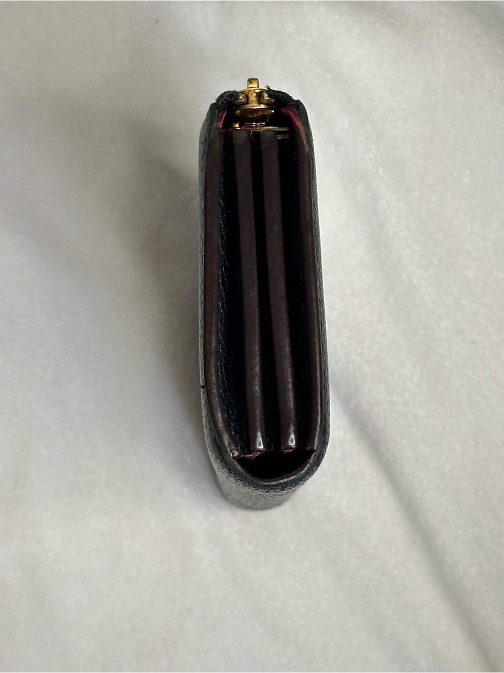 Louis Vuitton Black Leather Portefeuille Taurillion Comete Long Wallet w/ Pink - Picture 3 of 16